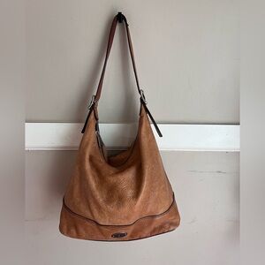 Fossil Tan Leather Hobo Bag